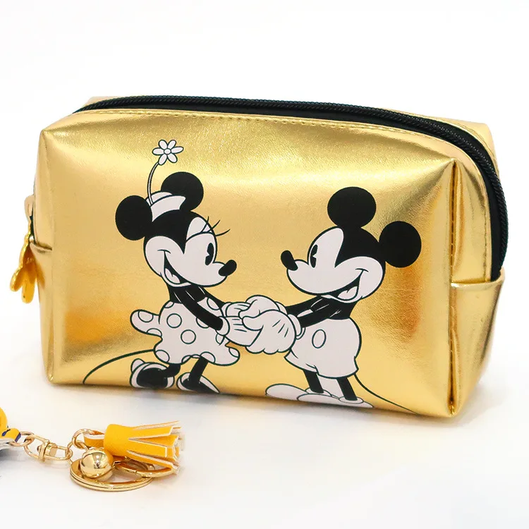 Disney new backpack Mickey Cosmetics storage bag borsa da viaggio portatile di grande capacità da viaggio in PU per il trucco