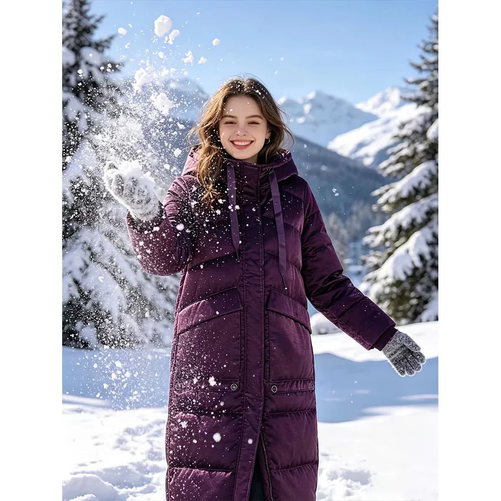 2026 Clearance Sale Maomaokong Women's Luxury Down Jacket Coat Parkas Warm Vest Puffer Coats Female Winter Coats