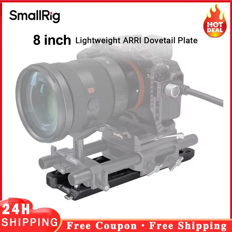 SmallRig 8'' Lightweight ARRI Dovetail Plate for ARRI with Maximum Load 20kg Baseplate Cheese Plate 3770