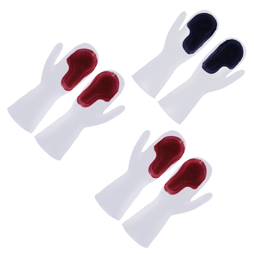 

3 Pcs Waterproof Dishwashing Gloves for Cleaning Kitchen Housework Thicken Non Slip Reusable Long Lasting Practical Comfortable