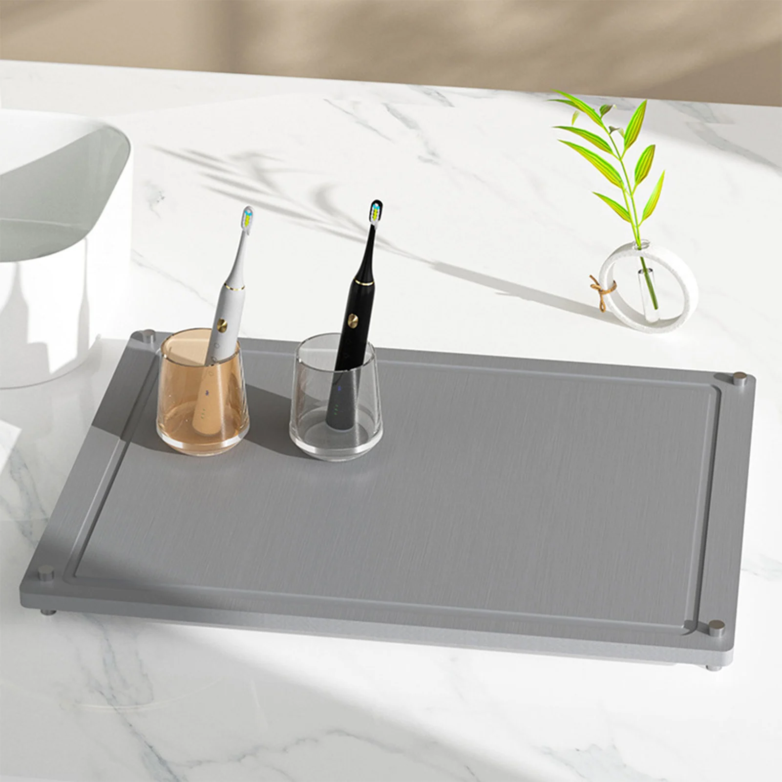 Kitchen Marble Stone Drying Mat Heat Resistant Bar Coaster Placemat Mat Suitable for Tableware Coffee Machine