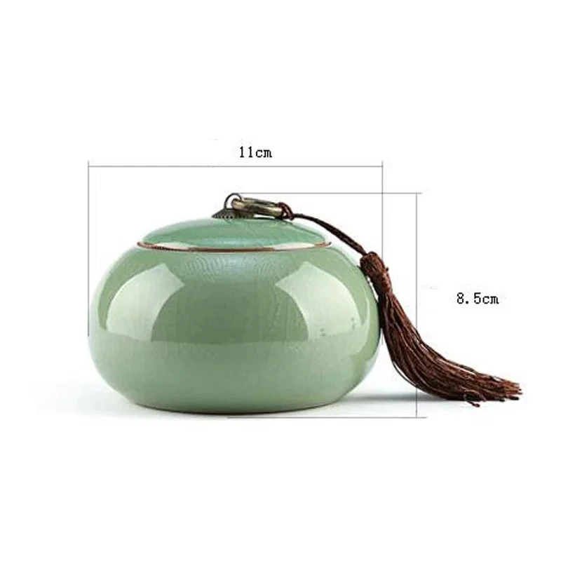 Ceramic Tea Box Chinese Sealed Dried Fruit Caddy Storage Cans Home Office Teaware Accessories Coffee Tieguanyin Tea Can Gifts