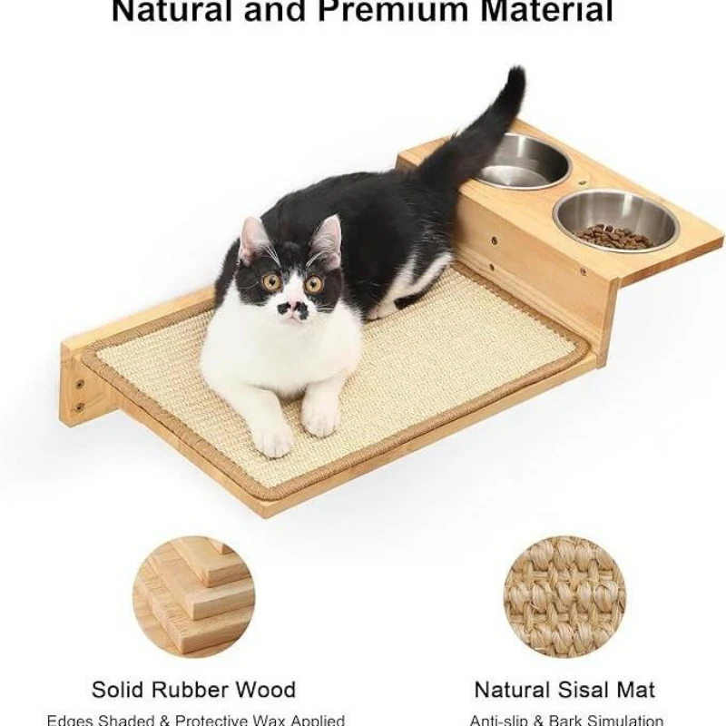 Multifunctional Door Mount Cat Jungle Gym, Carpeted Cat Platform Perch, Indoor Hanging Wall Shelf for Kittens and Cats