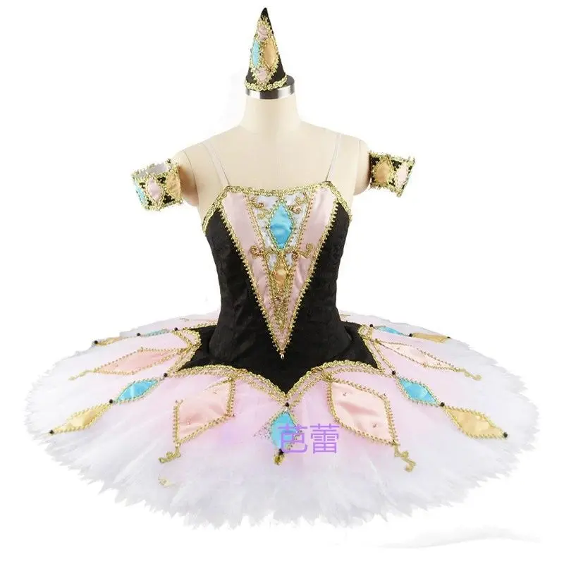 Clown Ballet tutu International Competition costumes non-elastic print handmade ballet tailored