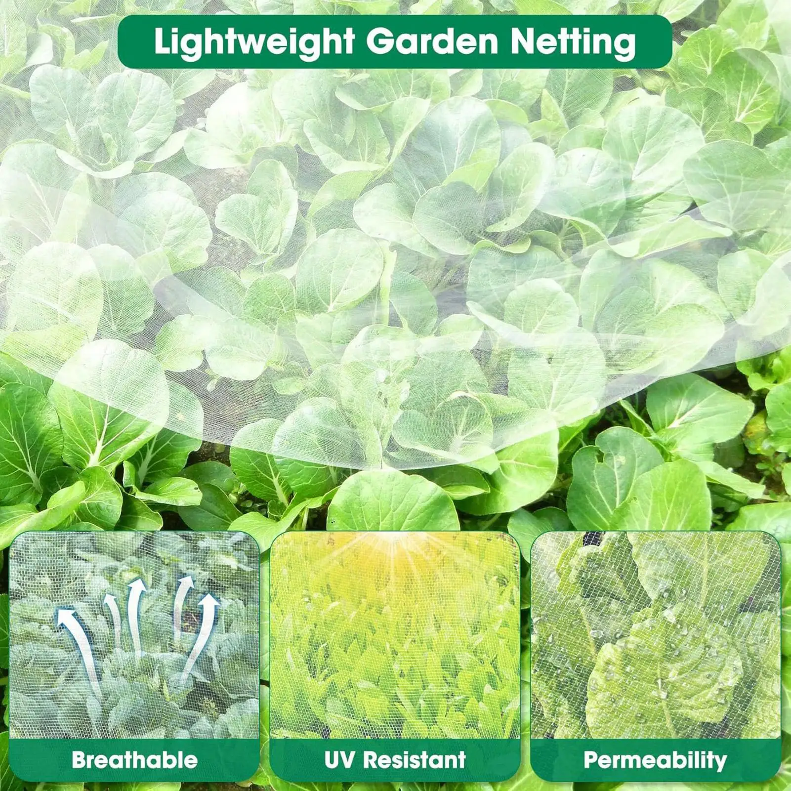 

Garden Mesh Netting Netting For Garden Protection Outdoor Animals Barrier Cuttable Protector For Raised Bed Yard Vegetables