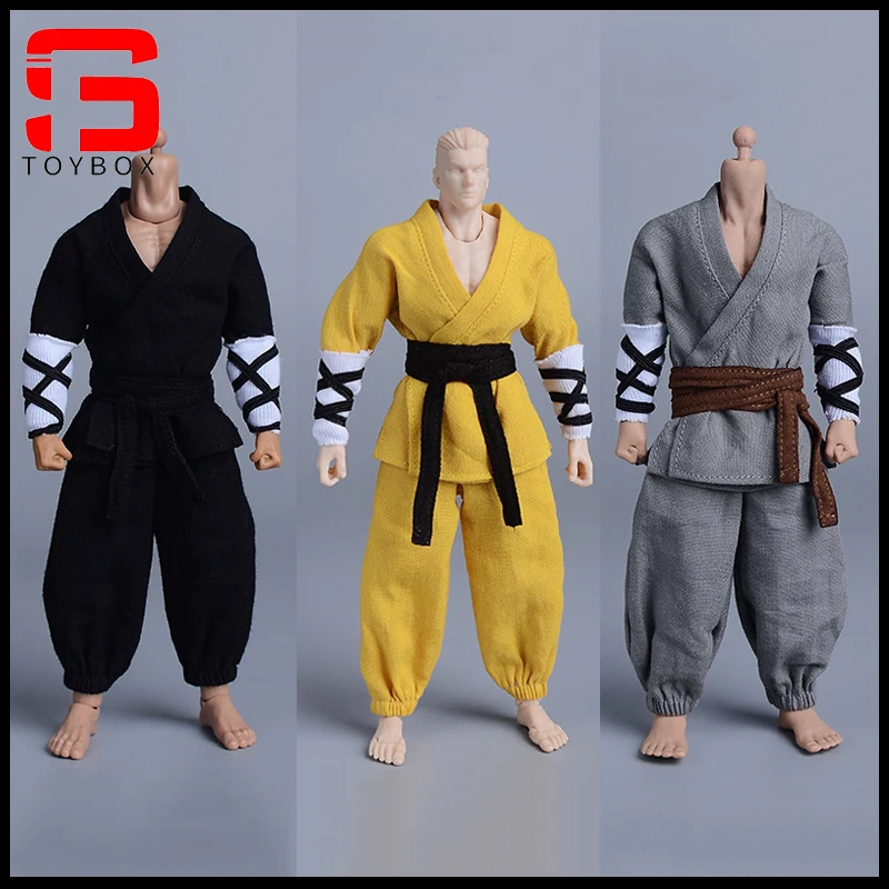 In Stock ATStory 1/12 Scale Male Soldier Martial Monk Fighting Clothes Model For 6 Inch Romankey Action Figure Body Dolls