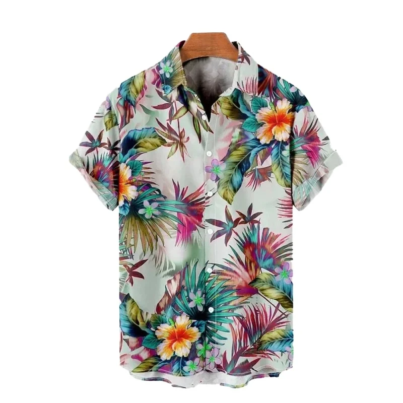 Hawaiian shirt: printed short sleeved quick drying beach casual party holiday shirt