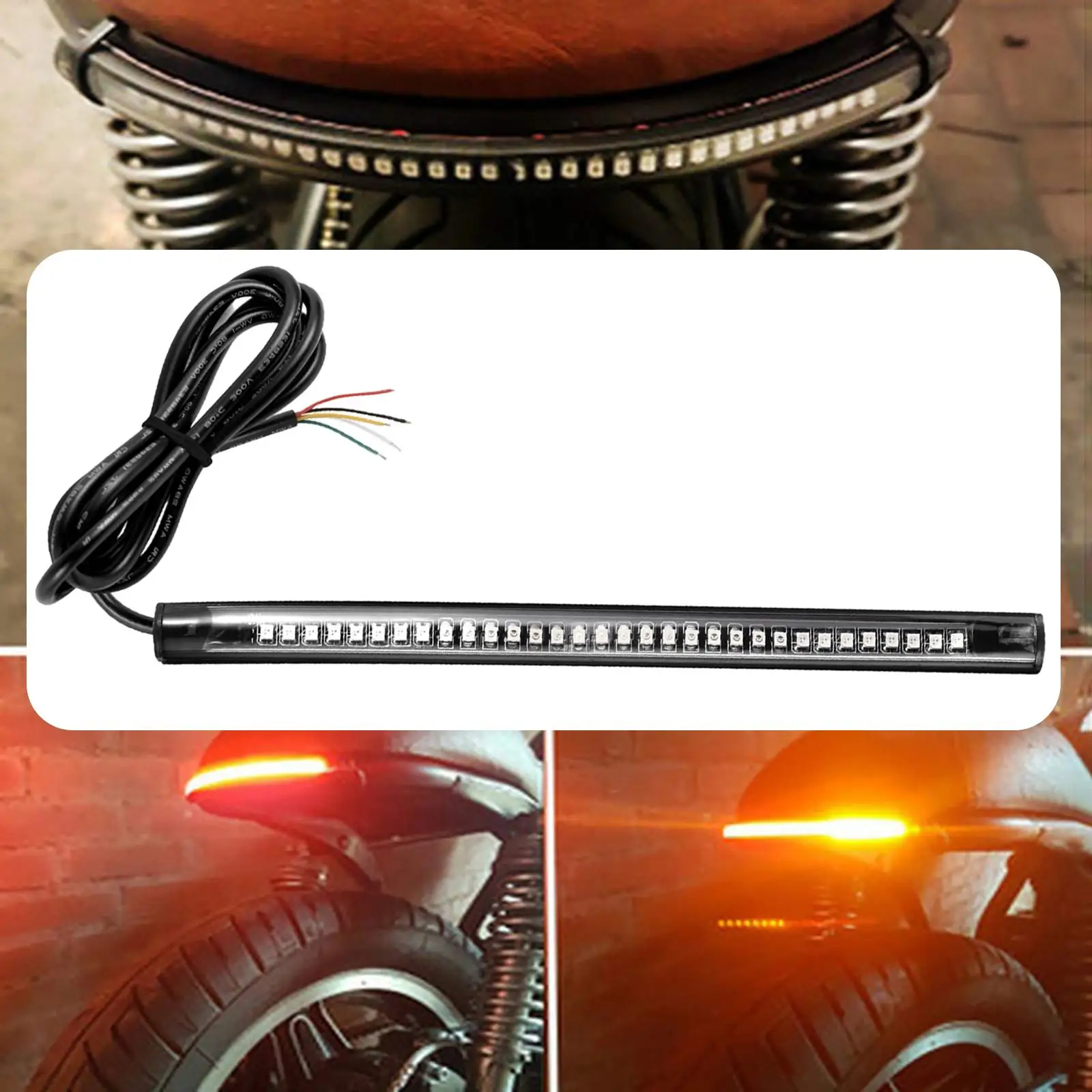 Professional Motorcycle LED Tail Light Strip Premium Flexible Running Brake Turn Signal for Bike Rear Lighting