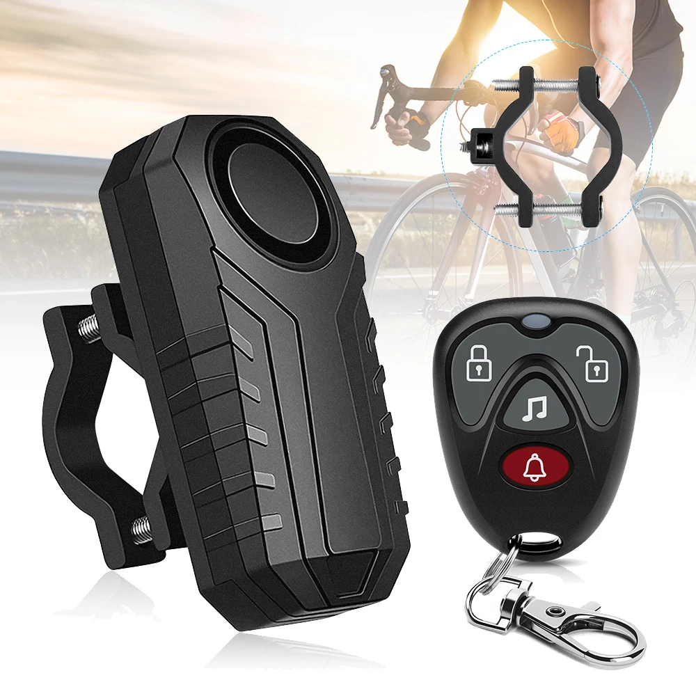 

Bike Anti-Theft Alarm Portable Wireless Alarm 113dB Loud Siren Vibration Activated for Bike Scooter E-Bike Cycling Safety Guard