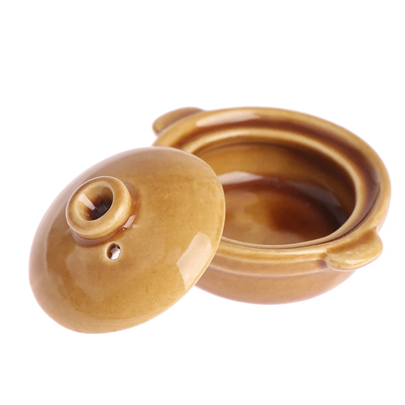 

Миниатюрная кухонная посуда для кукольного домика 1:12, керамический горшок, кастрюля для бойлера, глиняная посуда, кастрюля для приготовления супа, доступ к кукольному домику