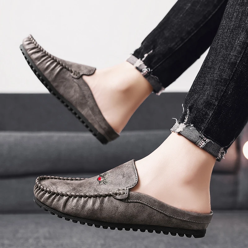 

Новые модели 2025 года. Мужские лоферы. Модная повседневная обувь Baotou. Лаконичные удобные туфли для вождения. Модные и универсальные туфли Muller.