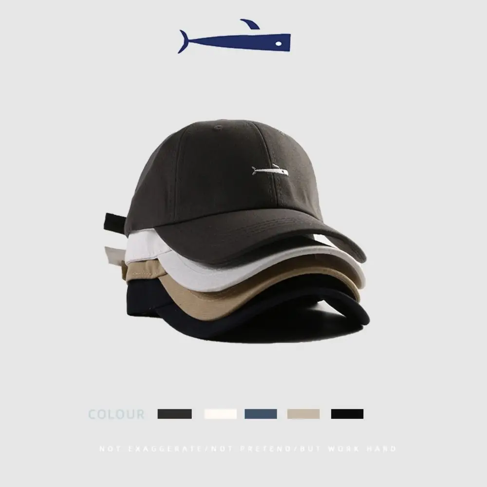 

Retro Fish Embroidery Baseball Cap Adjustable Hip-hop Fishing Cap Sunscreen Hats For Man Women