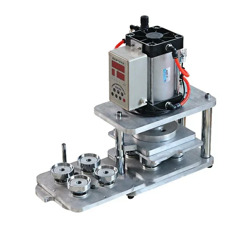 Pneumatic Badge Machine with 6PCS 58 75 55 50 44 37 32 25MM Mould For Magnet And Pin Button Semi-Automatic Pressing Hot sales
