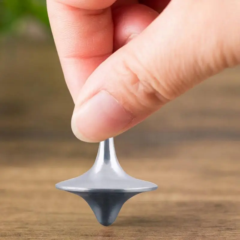 Metal Gyro Great Accurate Silver Spinning Top Hot Movie Totem Print Spinning Top Desktop Decompressions Gyroscope Fidget Toys