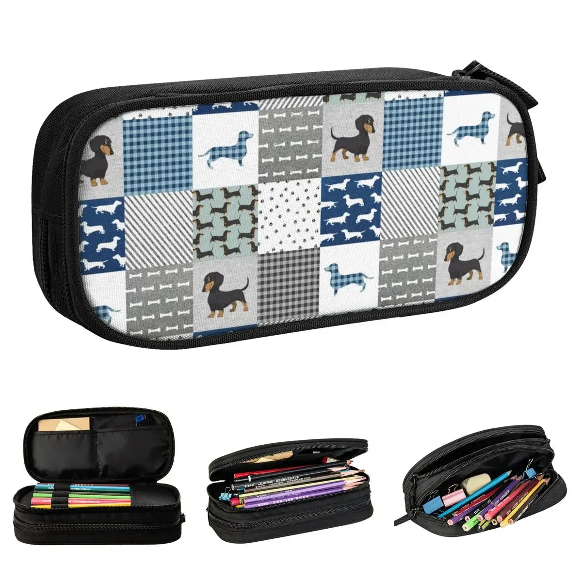 

Cute Dachshund Cute Pencil Cases Dog Pets Pencil Pouch Pen for Girls Boys Large Storage Bag School Supplies Gifts Stationery