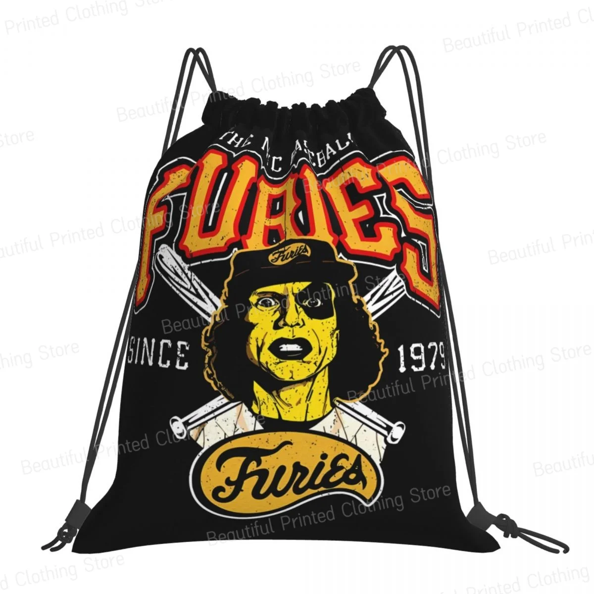 Polyester Drawstring Bags Baseball Furies From Warriors Outdoor Sport Storage Bag Portable Shopping Sackpack