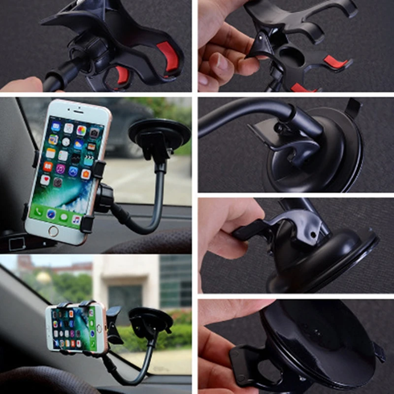 2025 novo suporte do telefone do carro universal 360 graus flexível painel pára-brisa gps montagem mesa celular suporte do telefone móvel