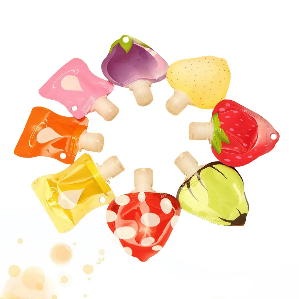 Bouteille de sous-emballage de voyage Portable, 8 pièces, émulsion en forme de Fruit de dessin animé, rechargeable, réutilisable, écologique, cosmétique, petite taille
