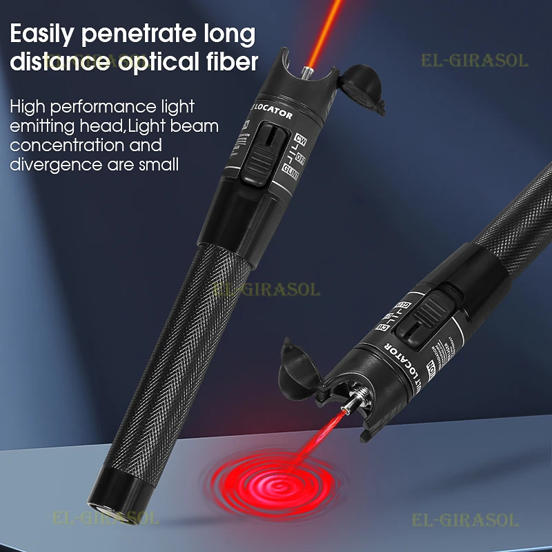 Comptycofth herramienta de prueba de Cable de fibra óptica, bolígrafo probador de Cable de fibra óptica, 1 Localizador Visual de fallas SC/FC/ST, interfaz VFL de 2,5mm, 10/30/50mw