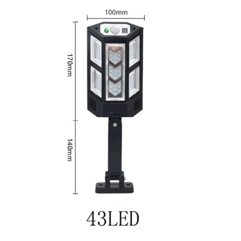 【FAVORITE!】Irradiation 500㎡ Solar Light For Outdoor Sunlight Motion Sensor IP65 Waterproof Garden Street Wall External Solar Lam