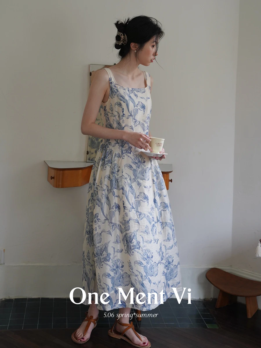 Robe rétro taille haute Svel ter Dr pour femmes, Vintage, taille froncée, imprimé Floral, pour voyager, été