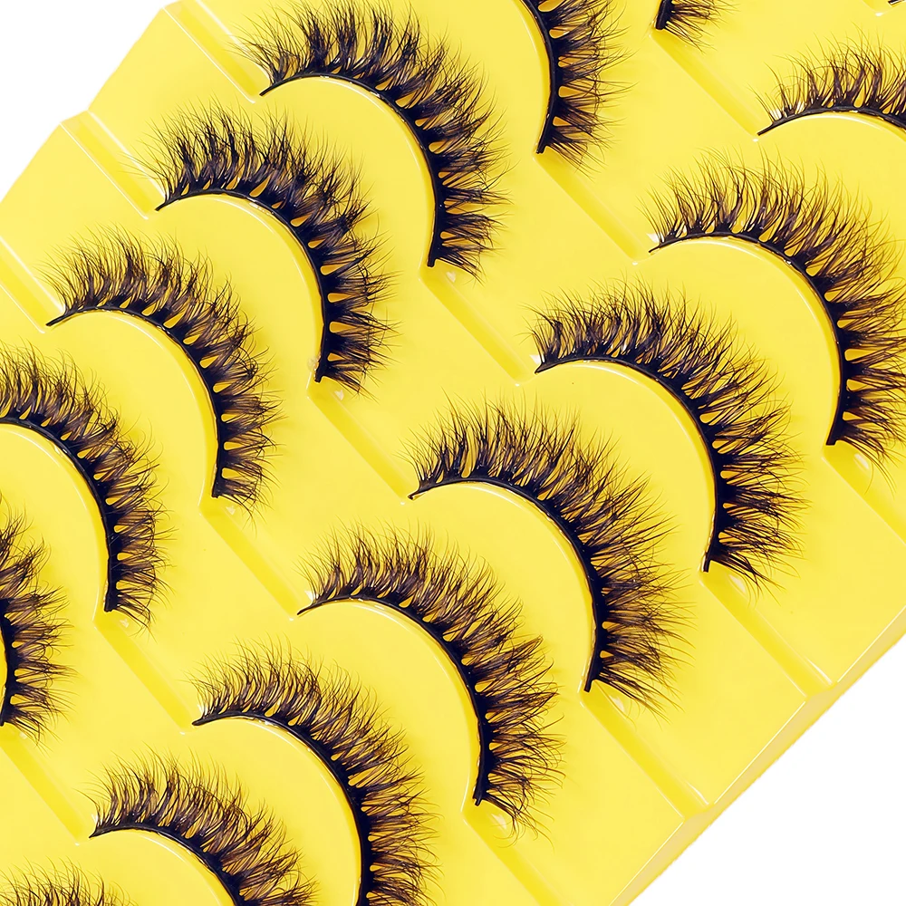 10 pairs of European and American manga fake eyelashes, sweet and cool girl fake eyelashes, one-piece mixed race girl group styl