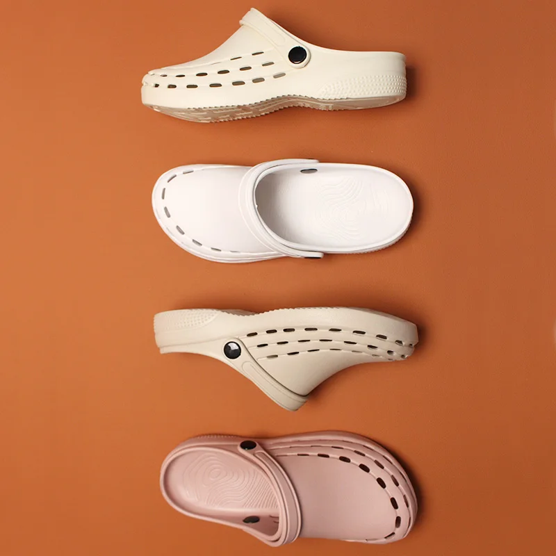 

EVA Medical Nursing Clogs White for Nurses Doctor Light Weight Anti Slip Step In Hospital Healthcare Scrub Clogs White 5X08-02