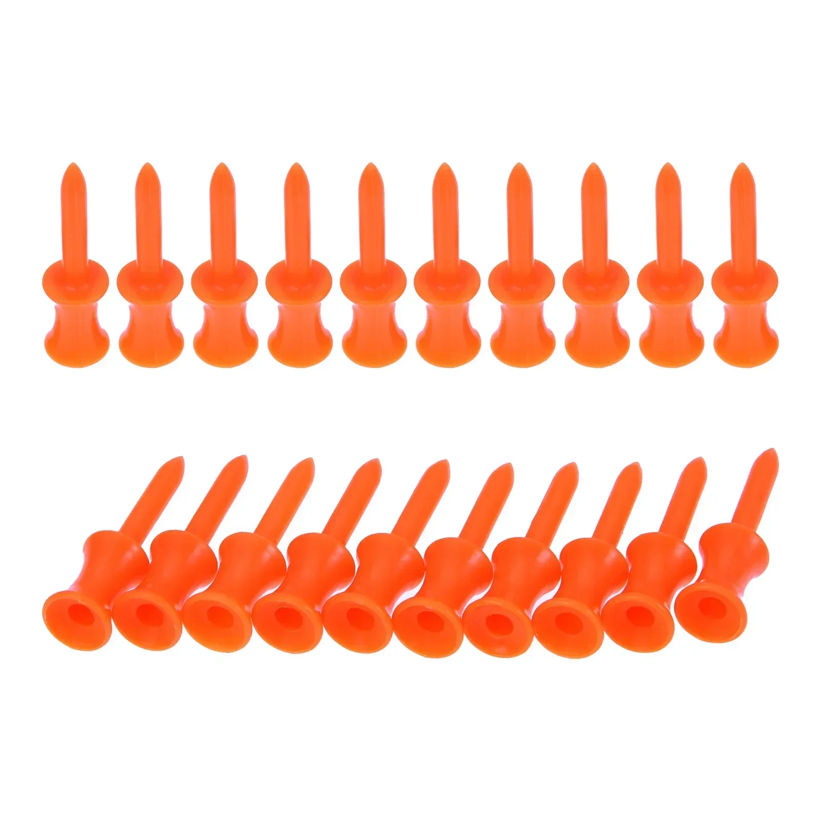 100Pcs 48/54/68/70mm Golf Tees Unbreakable Step Down Plastic Castle Tees Ball Holder Long Short Random Colors Pack for Women Men