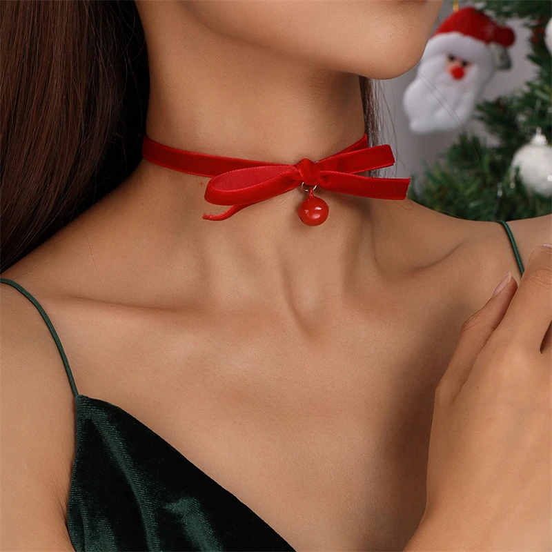 Modische Samtkette für Damen, koreanischer Stil, Schleifen-Choker, Mädchen-Party- und Festivalschmuck, Dekoration – Detail 28