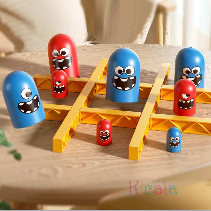 Tic Tac Toe Big Eat juego de mesa de Gobble pequeño, juguetes educativos interactivos para padres e hijos, regalos de Navidad, juegos familiares