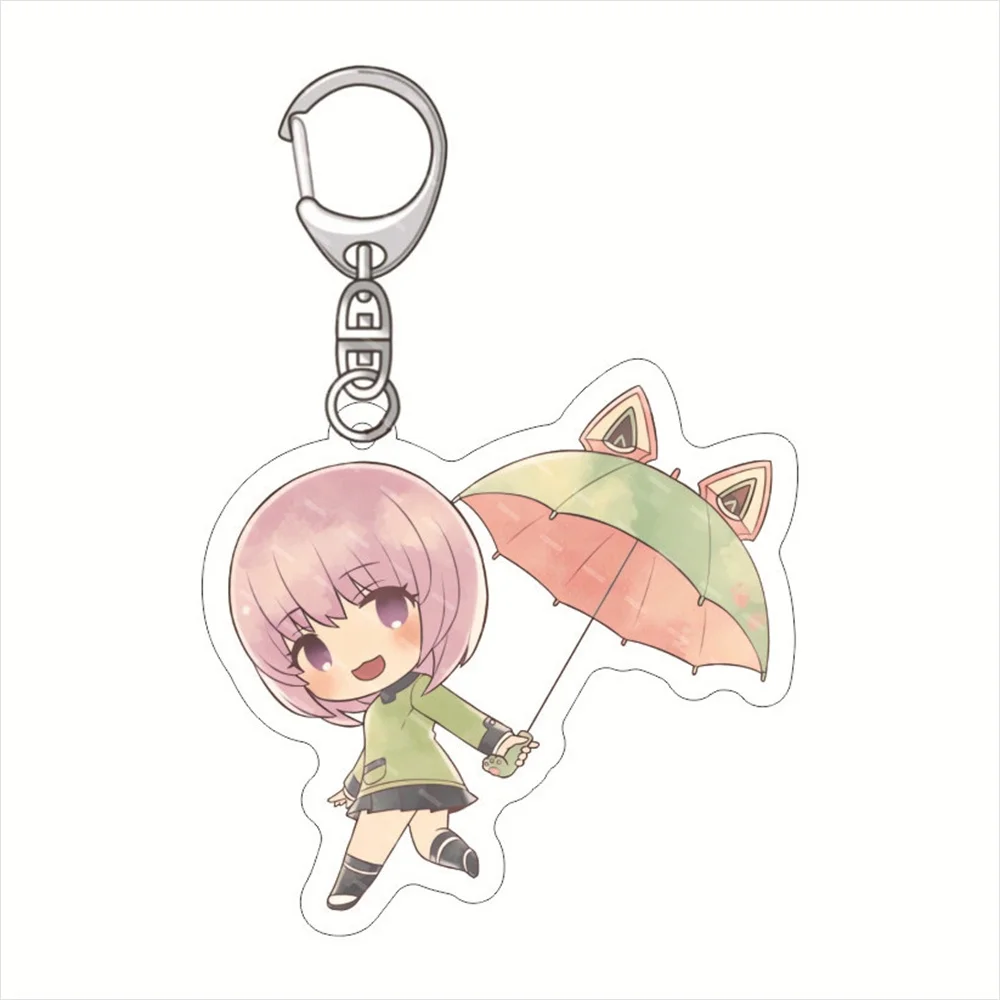 Anime TIGER & BUNNY Keychain BLUE ROSE Agnes Joubert Kaede Kaburagi Figures Doll Acrylic Umbrella Keyring Pendant Xmas Gifts