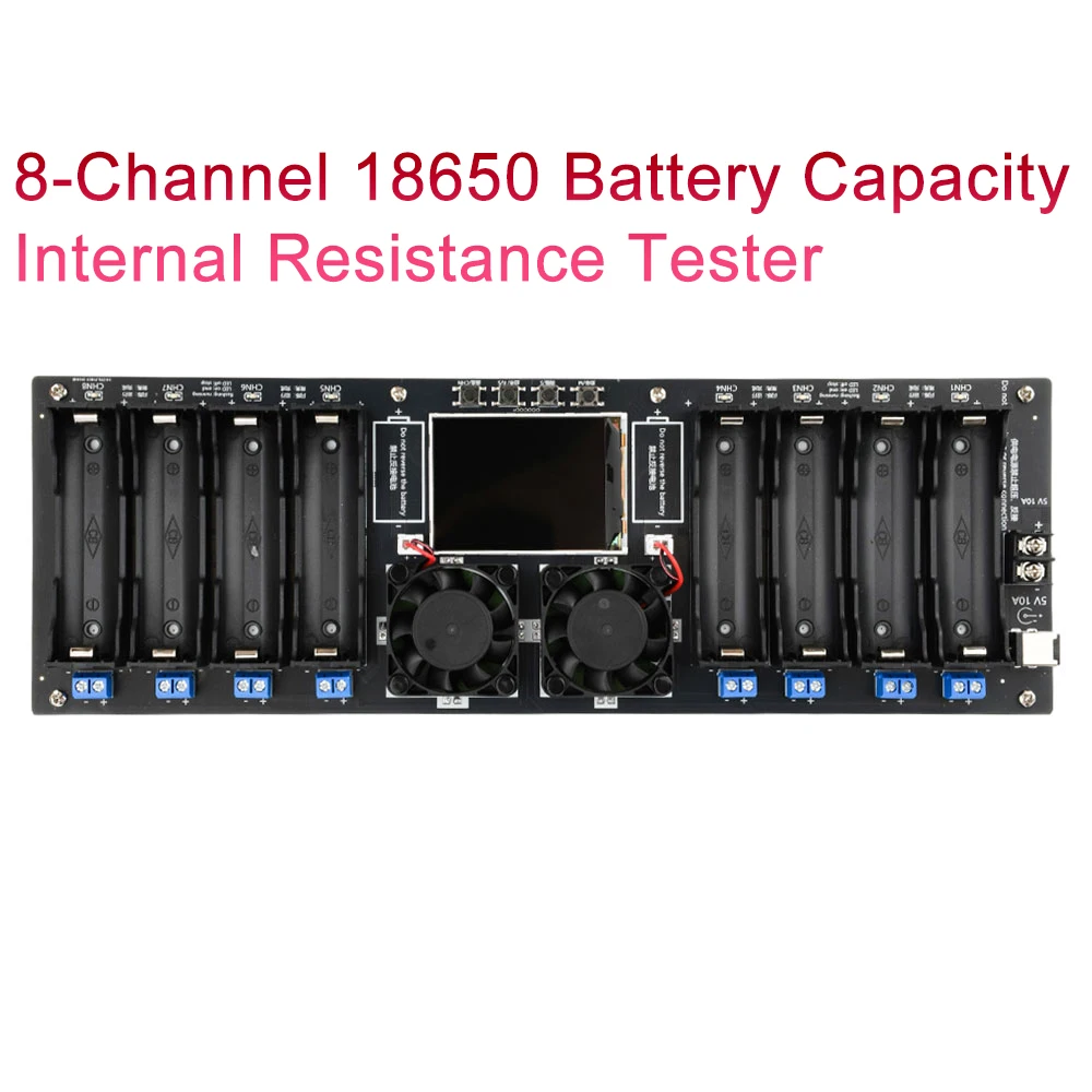 8-Channel 18650 Battery Capacity Internal Resistance Tester Electronic Load Tester DC port 4/8-Channel 21700 Battery Test Racks