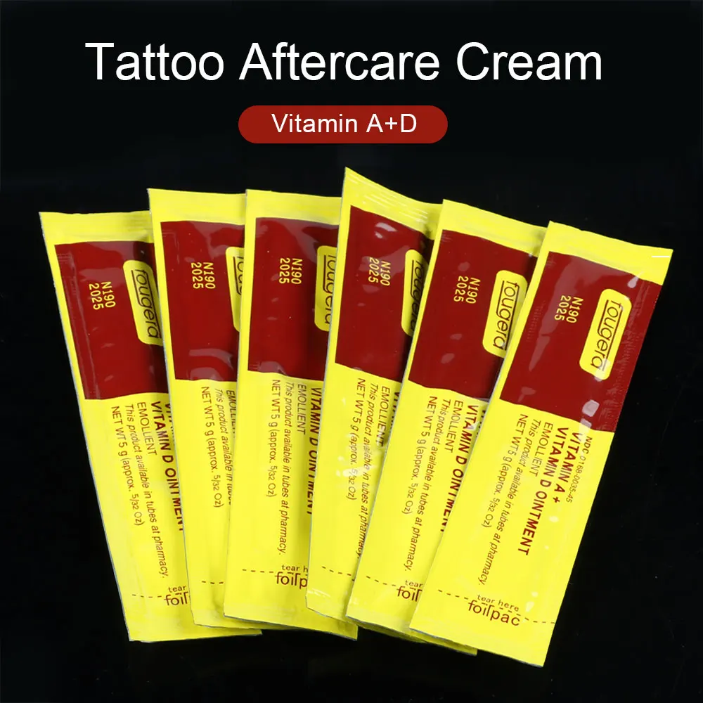 

10/50/100 шт. гель для восстановления шрамов для татуировок, мазь для ухода за бровями, витамин A & D, противовоспалительный крем для лечения кожи с татуировкой от шрамов