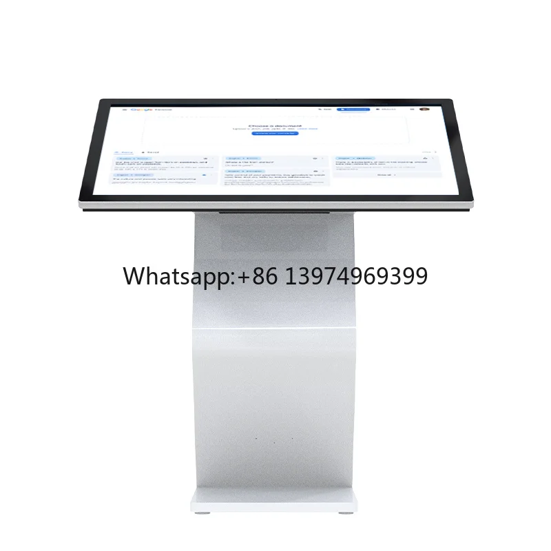 HUSHIDA 32 43 50 55 65 Inch Horizontal Interactive Touch Screen Display  Android System Information Kiosk