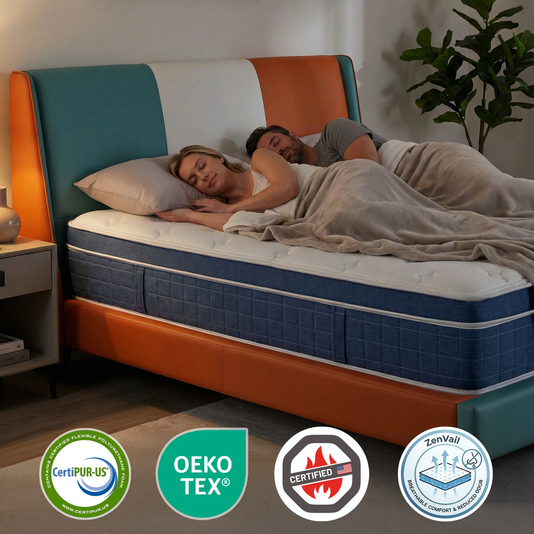Mutesleep 12 Inch Memory Foam Mattress Queen Size, Bed in a Box, Motion Isolation & Pressure Relief for Back Pain