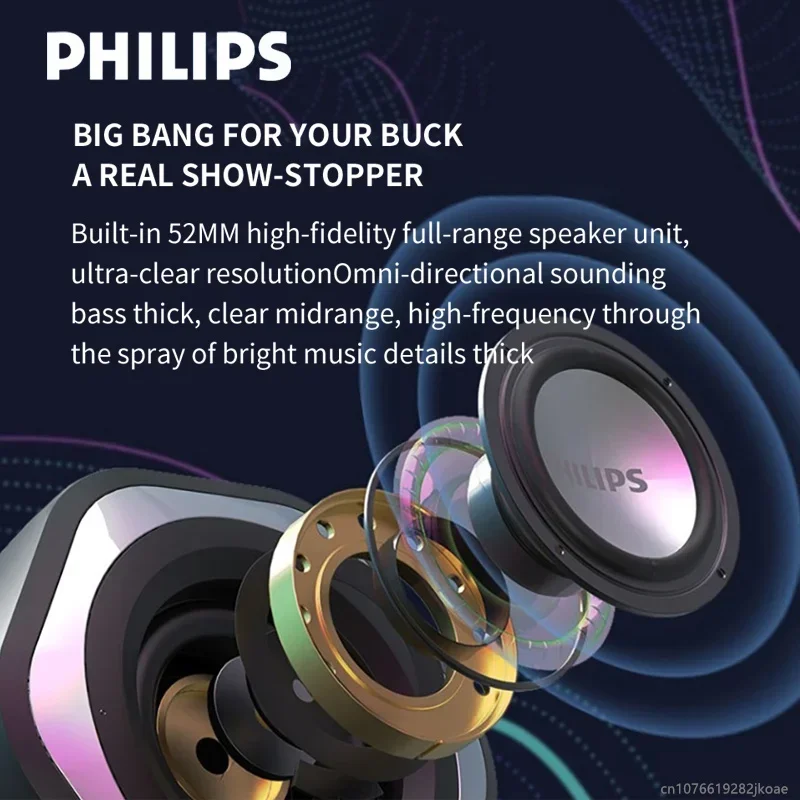 Philips Original SPA2209 Wired Speakers HiFi Stereo Sound Subwoofer Outdoor 3.5mm Music Player For Computer Desktop Mobile Phone