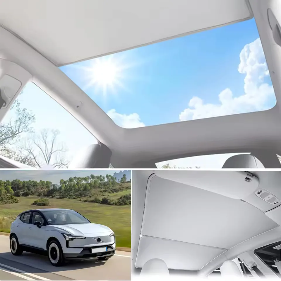 

Sunshade Roof Car for Volvo EX30 Accessories Foldable Glass Roof Skylight Sun Visor Ice Crystal Thickened Sunshade
