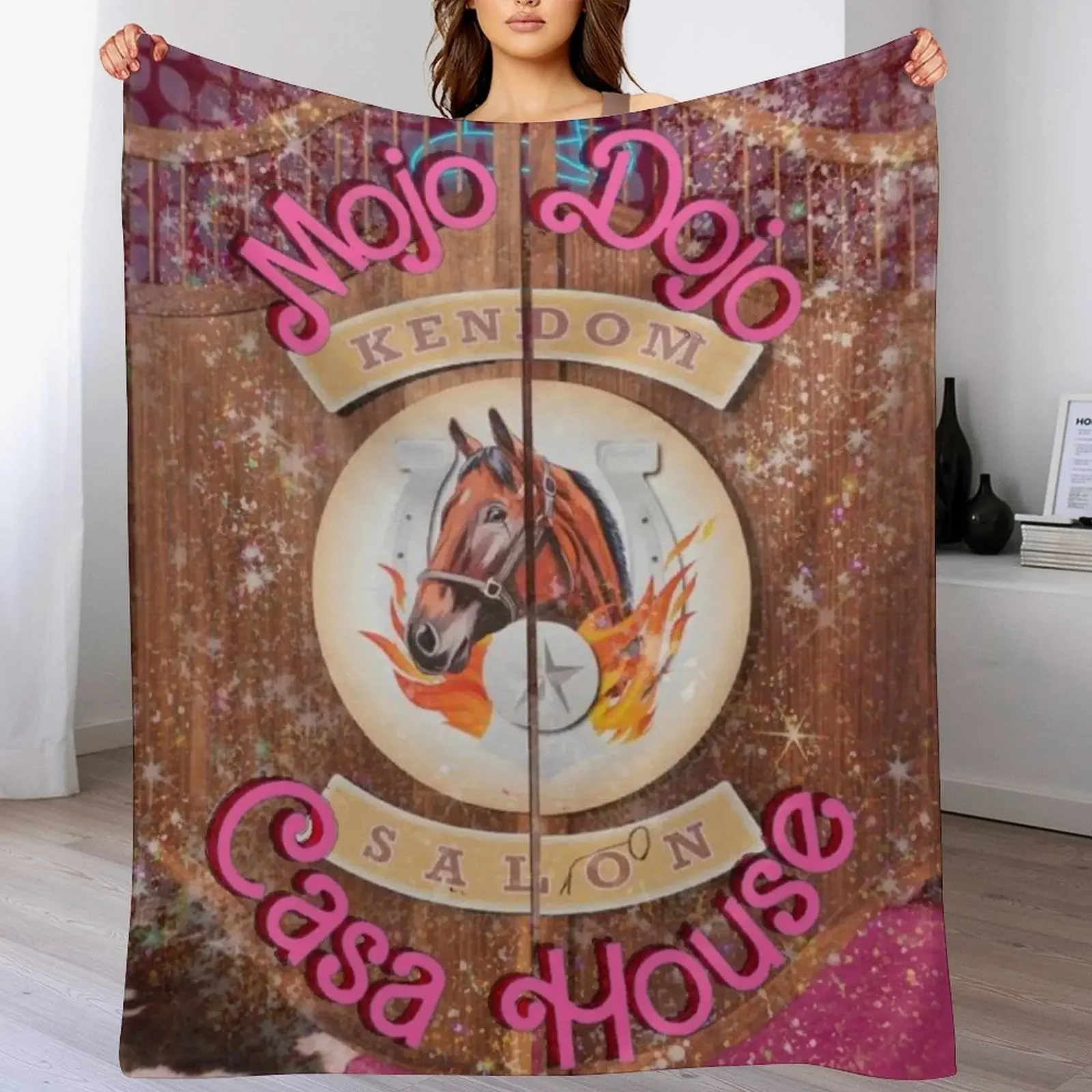 

Ken's mojo dojo casa house Throw Blanket Designers bed plaid Vintage Bed covers Blankets