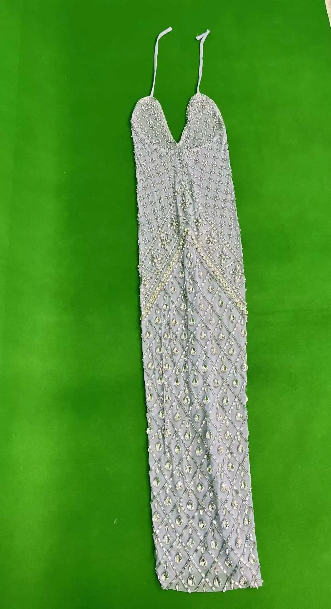 Vestido de novia con diamantes para mujer, accesorios para sesión de fotos de diosa mayor, Homecoming, celebración de Las Vegas, ropa de espectáculo, atuendo Wumengshan