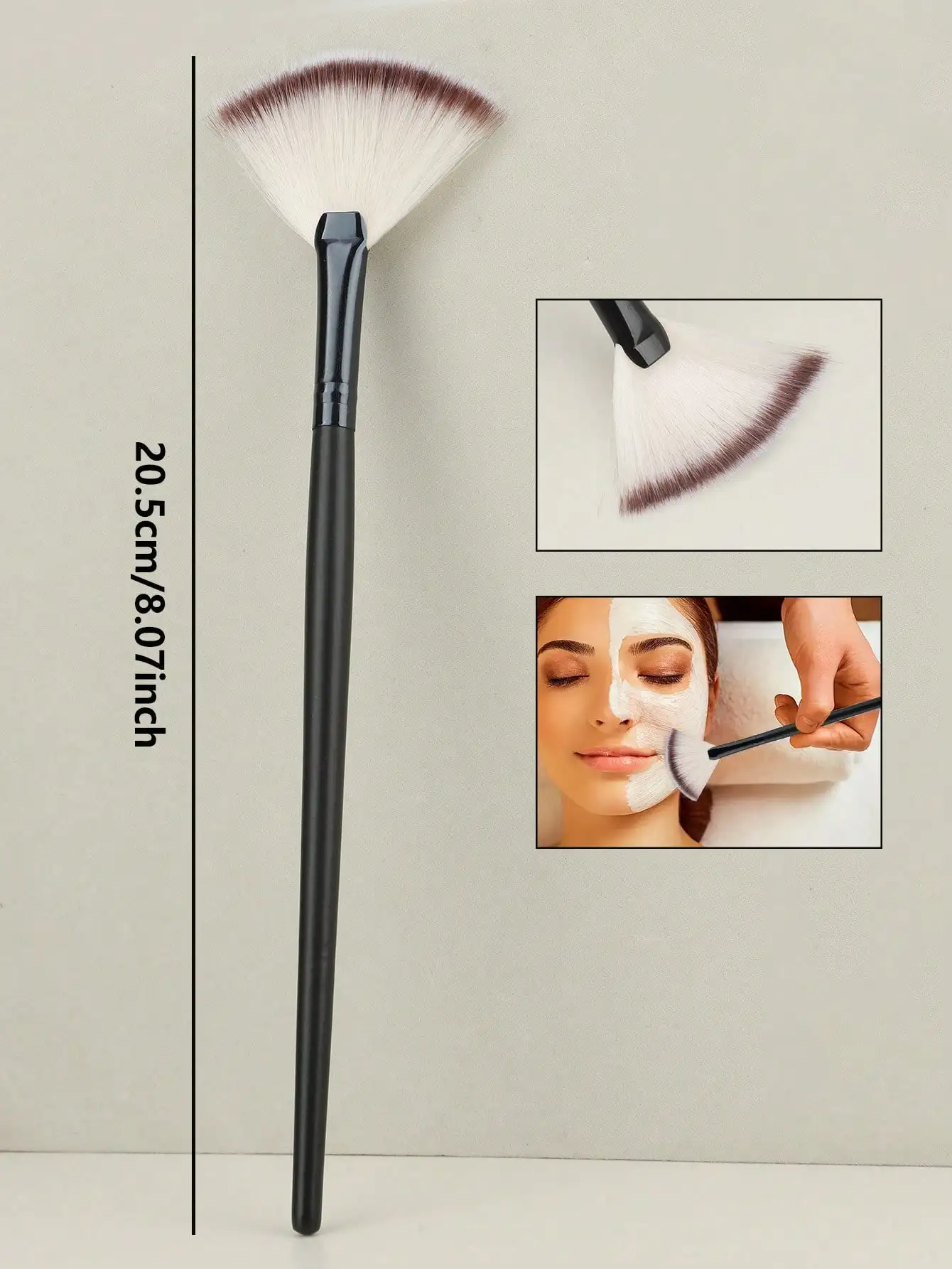 1/3/5/9 Small Fan Brush, Suitable For Face, Mask Applicator Soft Makeup Brush, Loose Powder Highlight Makeup Fan Brush Tool.
