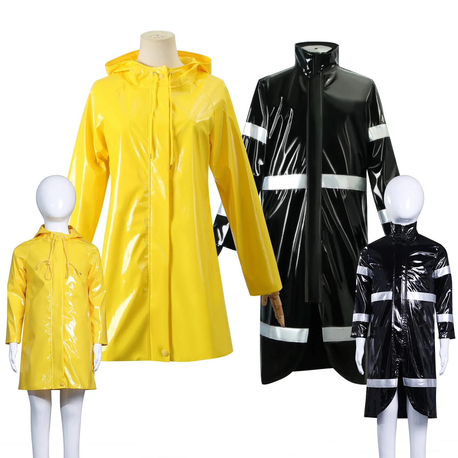 

Ghost Mom Cosplay Caroline Full Set Cosplay Yellow Cosplay Raincoat Halloween Role-playing Costume Women's Clothing