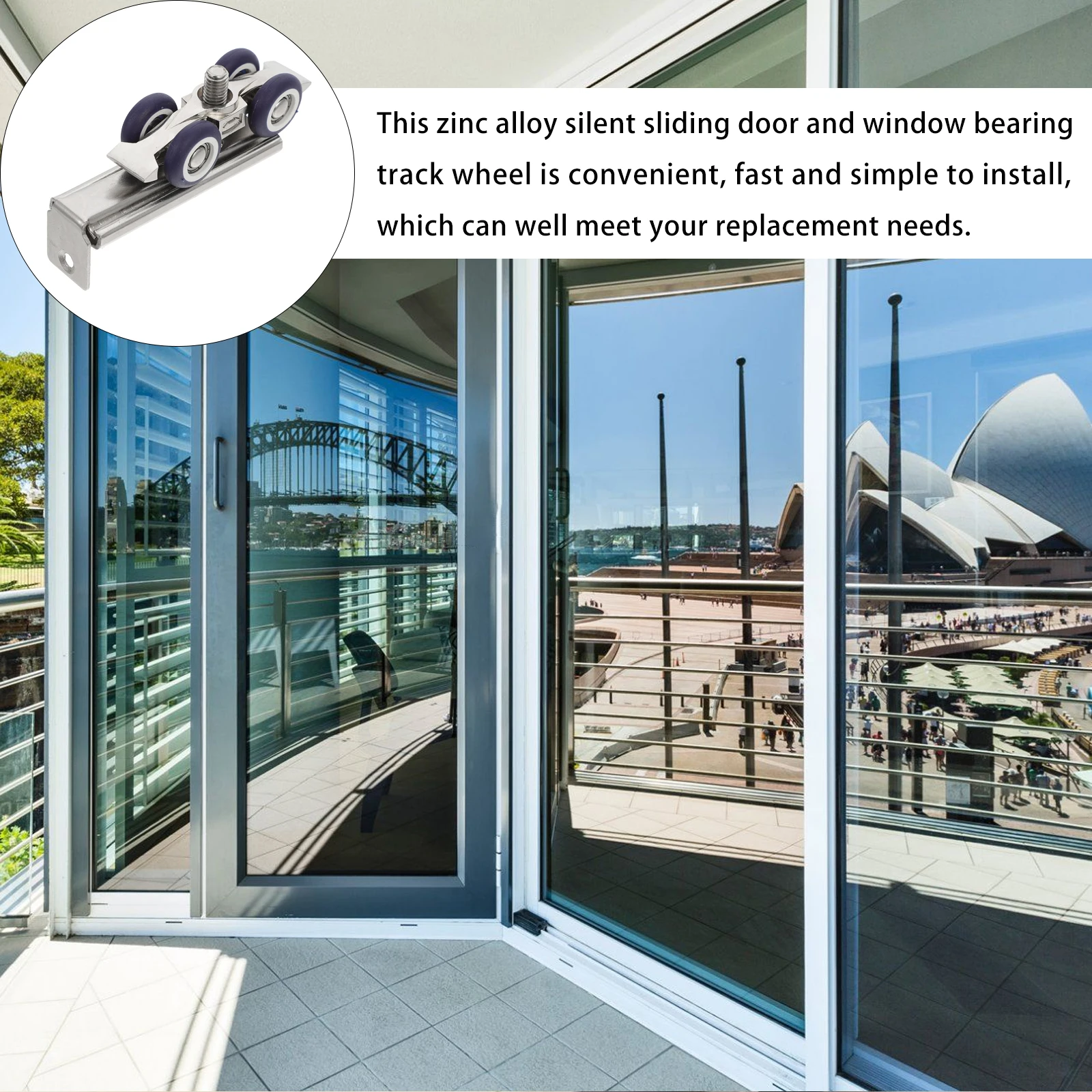 

Sliding Roller System Zinc Alloy High Load Capacity Smooth Pulley Track Wheel Door Accessories Hardware Kit Door Track Roller