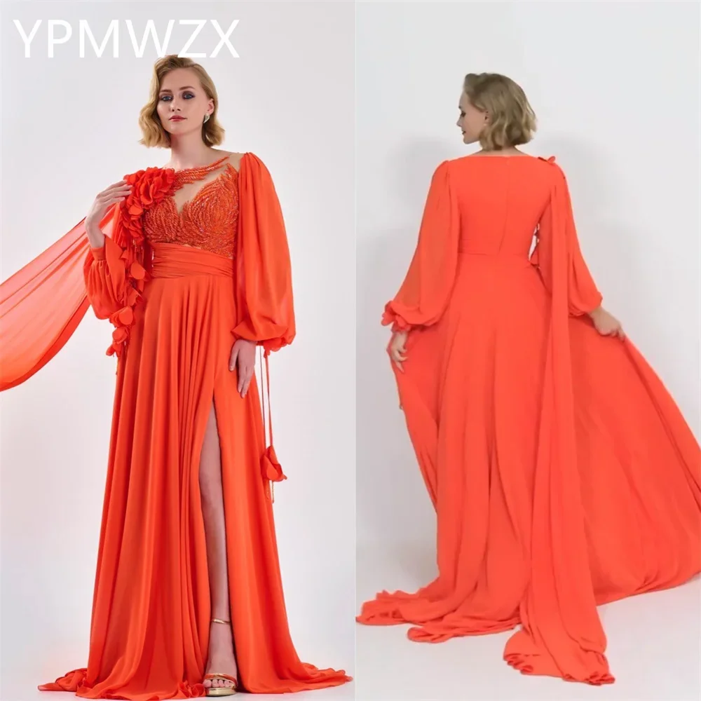 

Customized Evening Dress Party Occasion Women Formal YPMWZX Asymmetrical A-line Floor Length Skirts Draped Bespoke Occasio