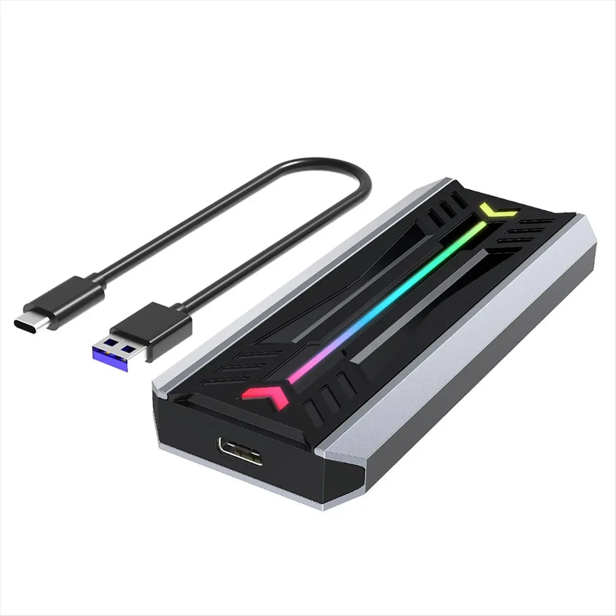 ABGZ External Nvme M2 SSD Enclosure M.2 NGFF NVME Dual Protocol Solid State Drive Case Supports M.2 NGFF 2230/2242/2260/2280
