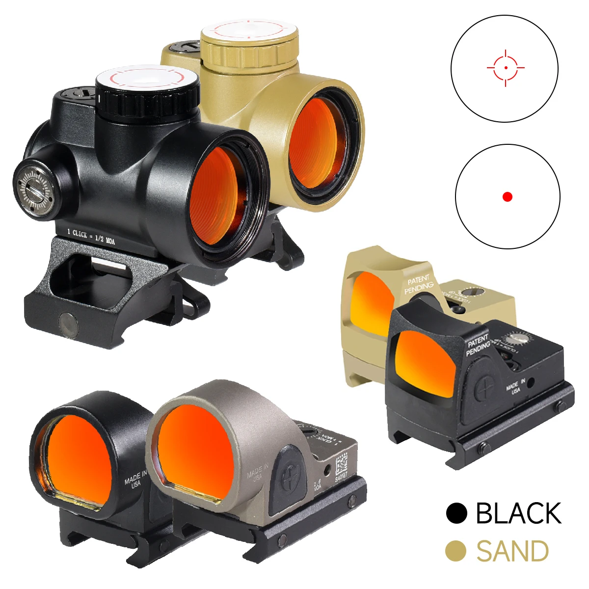 

Tactical Tr Series Red Dot Sight Reflection Holographic Hunting Riflescope Reflex Collimator Red Dot Optic Sight 1:1 Replic