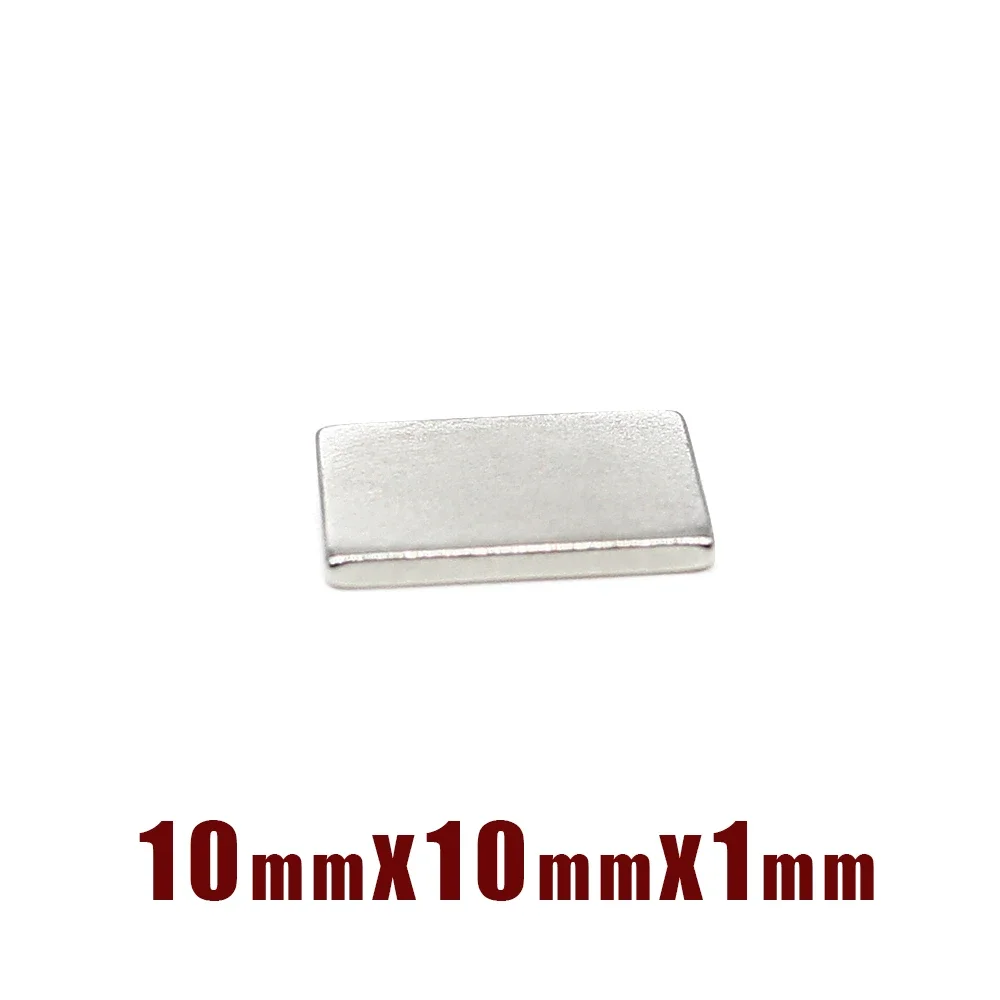 20/50/100/200/300/500PCS 10x10x1mm Super Strong Square Magnet 10x10x1mm For Home Refrigerators, Offices DIY  10x10x1mm