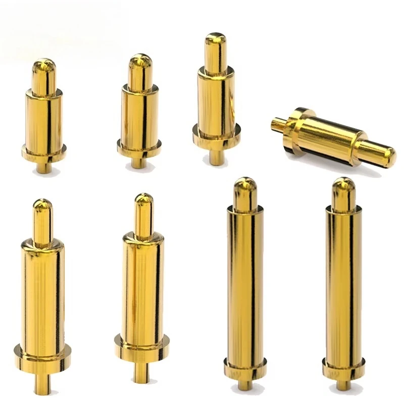100pcs Spring Loaded DIP Pogo Pin Connector through Holes PCB Height 3 4 5 6 7 8 9 10 11 12 13 13.5 14mm Test Spring Probe