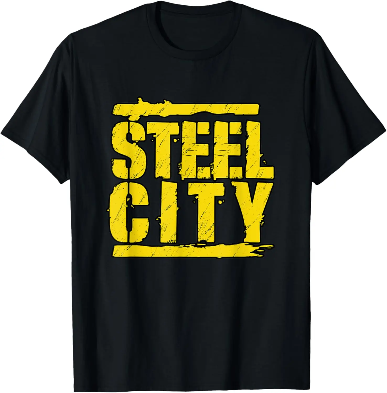 

Черно-желтая футболка Пенсильвании Steel City Питтсбурга