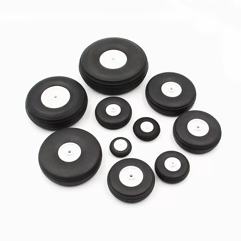 Roda de borracha elástica alta 2 tamanhos (diâmetro 25/32/45/51/57/63/70/76mm) para brinquedos de avião de asa fixa rc, acessório de pneu robô diy