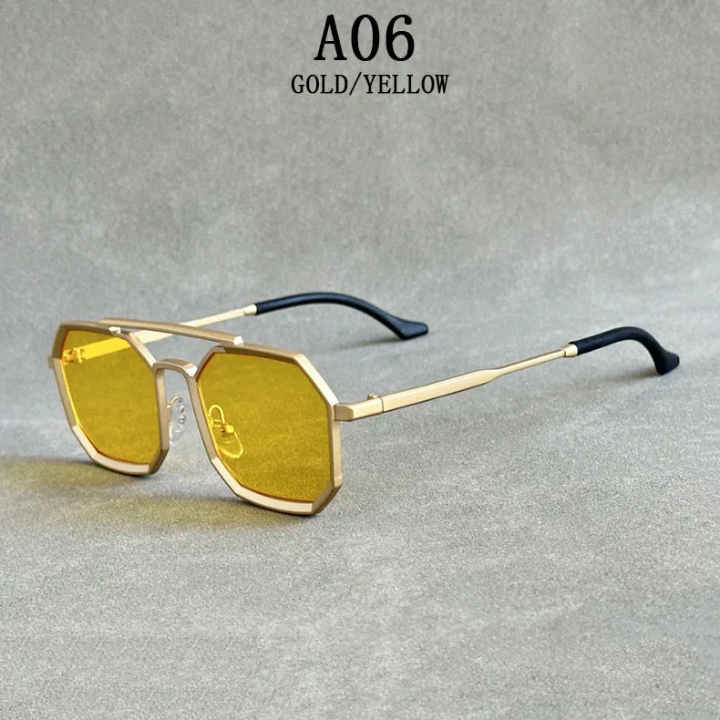 Metall Punk Quadrat Sonnenbrille Für Männer Luxe Vintage Steampunk Sonnenbrille Frauen Trendy Retro Mode Gläser Gafas De Sol Hombre – Detail 5